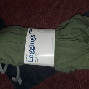 XXL new with tags sage Green ankle tie cotton leggings